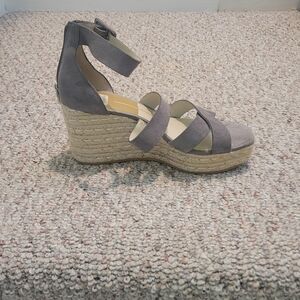 Dolce Vita Taupe Espadrille Wedge Sandals